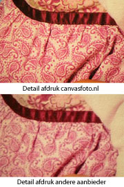 kwaliteitsverschil Details canvasdoek